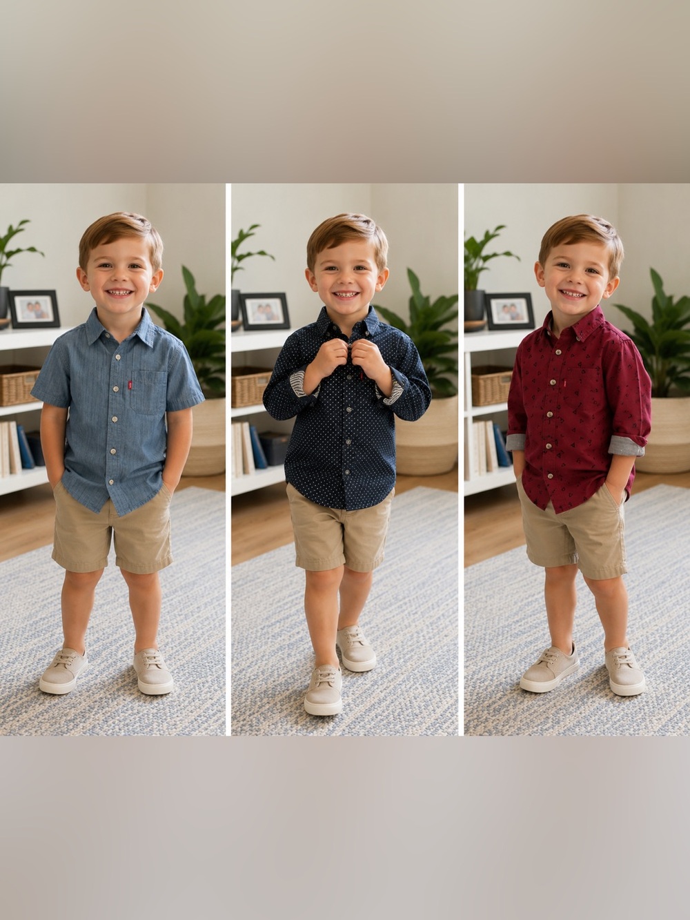 Boys Button-Down Shirt Set